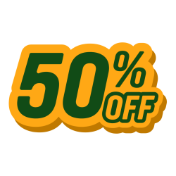 50 Percent Off Icon